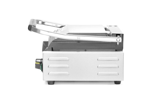 Grill kontaktowy pojedynczy, HENDI, góra ryflowana , dół gładki, 230V/1800W