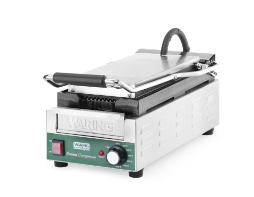 Przejdź do produktu Grill kontaktowy Panini Compresso Slimline, Waring, 220-240V/1800W, 317x596x(H)260mm