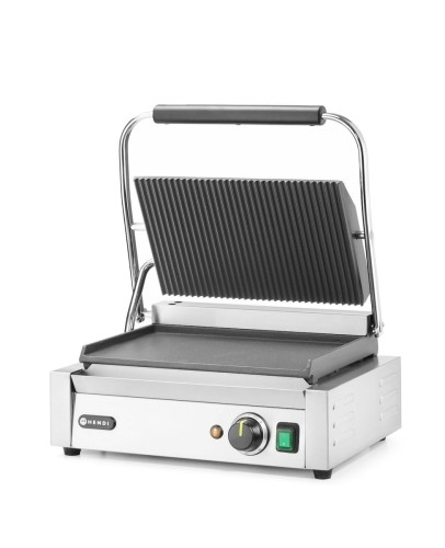 Grill kontaktowy Panini, HENDI, góra ryflowana, dół gładki, 230V/2200W
