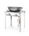 Grill Green Fire 2-palnikowy, HENDI, Profi Line, Emaliowana patelnia żeliwna i ruszt GN 1/1, 11,6kW