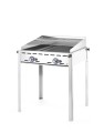 Grill Green Fire 2-palnikowy, HENDI, Profi Line, Emaliowana patelnia żeliwna i ruszt GN 1/1, 11,6kW