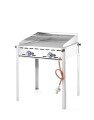 Grill Green Fire 2-palnikowy, HENDI, Profi Line, Emaliowana patelnia żeliwna i ruszt GN 1/1, 11,6kW