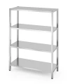 Regał magazynowy z 4 półkami pełnymi – skręcany, HENDI, Kitchen Line, 1200x500x(H)1800mm