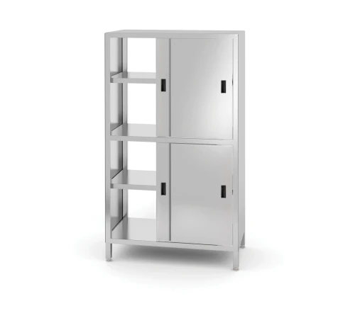 Przejdź do produktu Szafa przelotowa z przegrodą i drzwiami suwanymi – skręcana, HENDI, Kitchen Line, 800x500x(H)1800mm