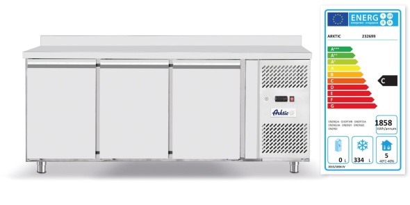 Stół mroźniczy 3-drzwiowy z agregatem bocznym, Arktic, Profi Line, GN 1/1, 420L