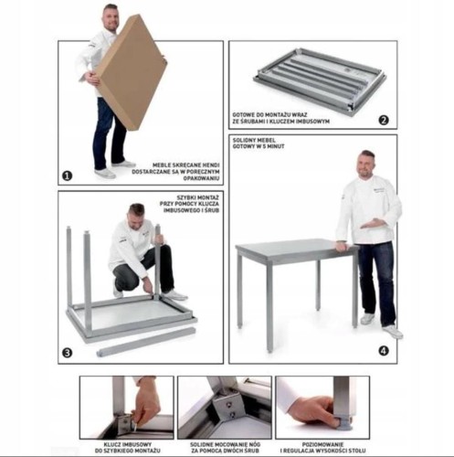 Przejdź do produktu Stół załadowczy do zmywarek ze zlewem, HENDI, prawy, 1200x700x(H)850mm
