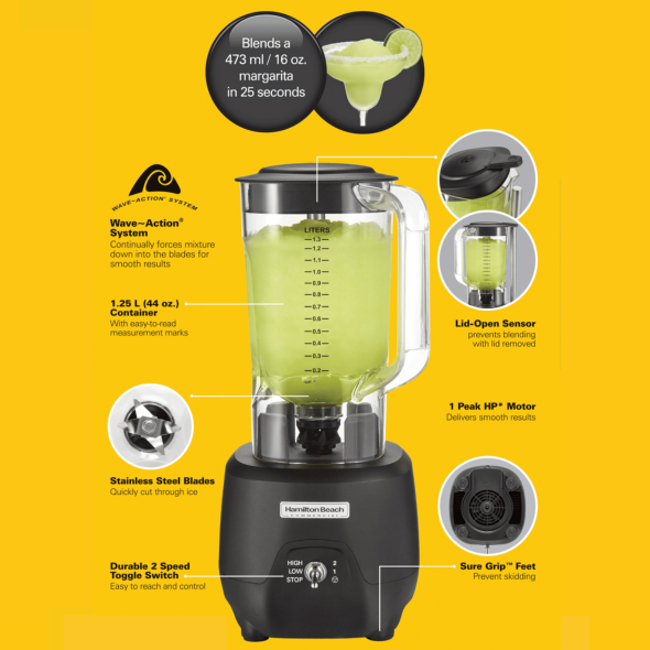 Profesjonalny blender barmański HBB908R-CE 1.25l, Hamilton Beach Commercial