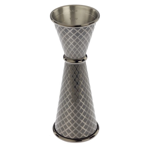 Miarka barmańska w stylu japońskim Diamond Lettice, czarna, BarFly, 30/60ml