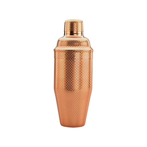 Shaker barmański 3-częściowy w stylu japońskim Diamond Lettice, miedź, BarFly 700ml