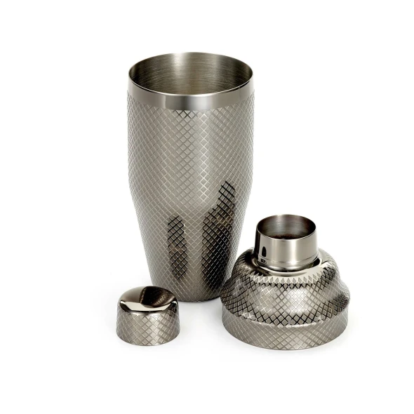 Shaker barmański 3-częściowy w stylu japońskim Diamond Lettice, czarny, BarFly, 700ml
