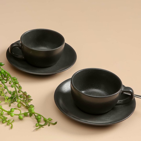 Filiżanka sztaplowana do kawy i herbaty Coal, 200ml