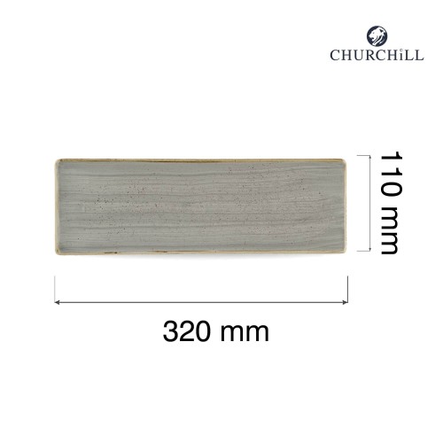 Przejdź do produktu Taca porcelanowa Stonecast Peppercorn Grey, 320x110mm