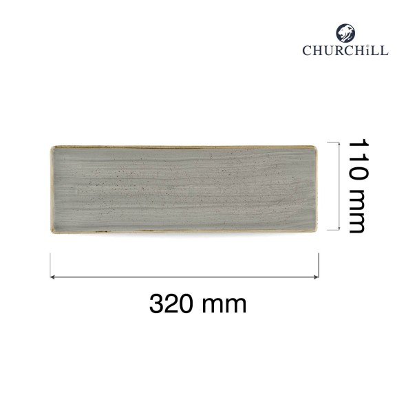 Taca porcelanowa Stonecast Peppercorn Grey, 320x110mm