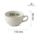 Filiżanka do cappuccino Delta Grey, 340ml