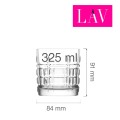Szklanka do whiskey Glasgow 325 ml, LAV (dawniej LV-BRT430X)