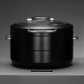 Podgrzewacz indukcyjny okrągły ze szklaną pokrywą De Luxe Black, 9l