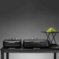 Podgrzewacz indukcyjny okrągły ze szklaną pokrywą De Luxe Black, 9l