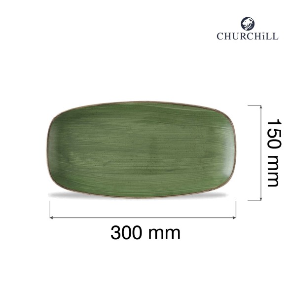 Talerz prostokątny Stonecast Sorrel Green, 300x150mm