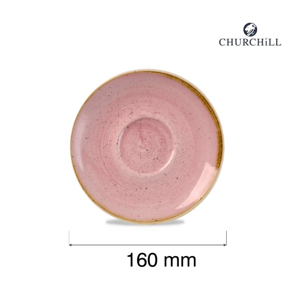 Spodek do filiżanki do kawy i herbaty Stonecast Petal Pink, 160mm
