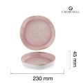 Talerz organiczny z wysokim rantem Stonecast Petal Pink, 230mm