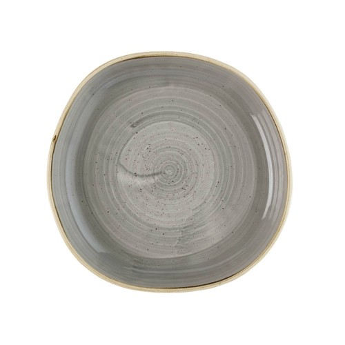 Talerz organiczny z wysokim rantem Stonecast Peppercorn Grey, 230mm