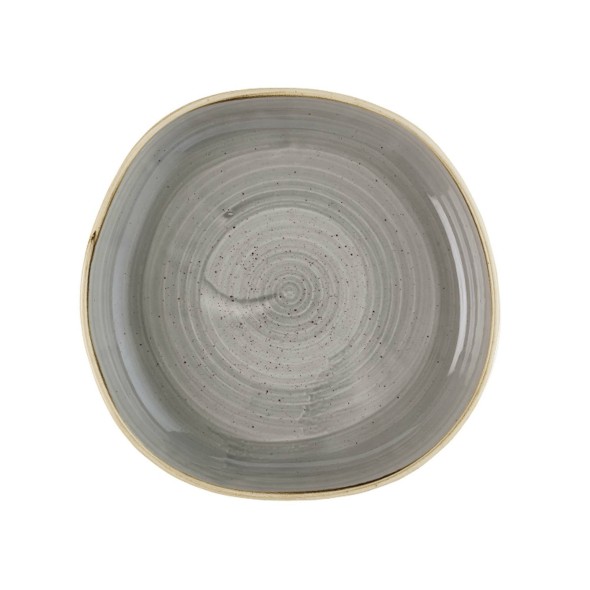 Talerz organiczny z wysokim rantem Stonecast Peppercorn Grey, 230mm