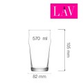 Szklanka do piwa Berlin 570 ml, LAV (dawniej LV-NON371XZ)