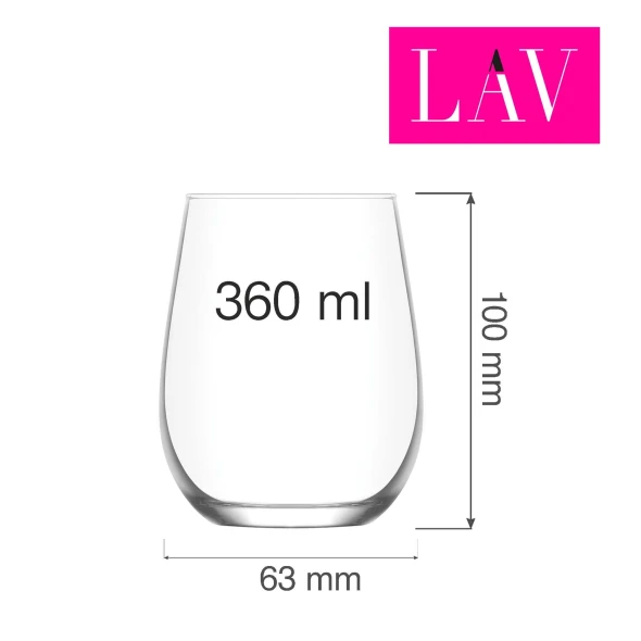 Szklanka Paris, 360ml, LAV (dawniej LV-GAI361Z)