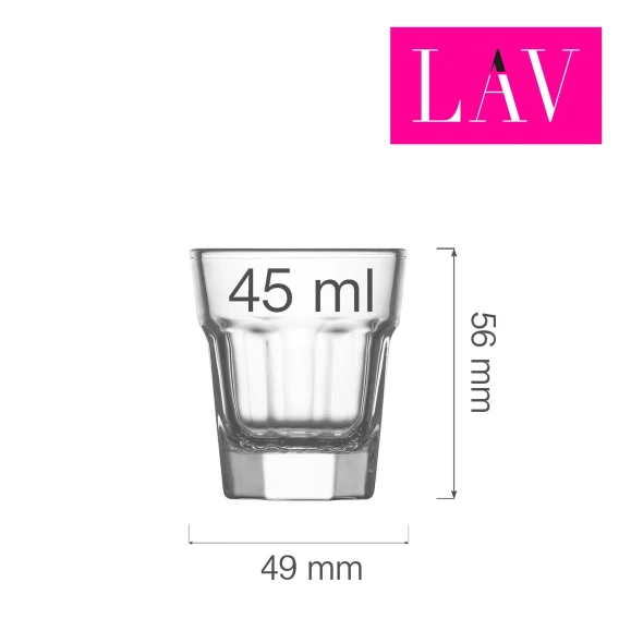 Kieliszek shot Amsterdam, 45ml, LAV (dawniej LV-ARA209Z)