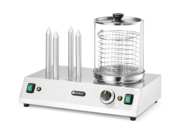 Podgrzewacz do parówek i bułek do hot-dogów, HENDI, 220-240V/550W, 500x310x(H)395mm 265031