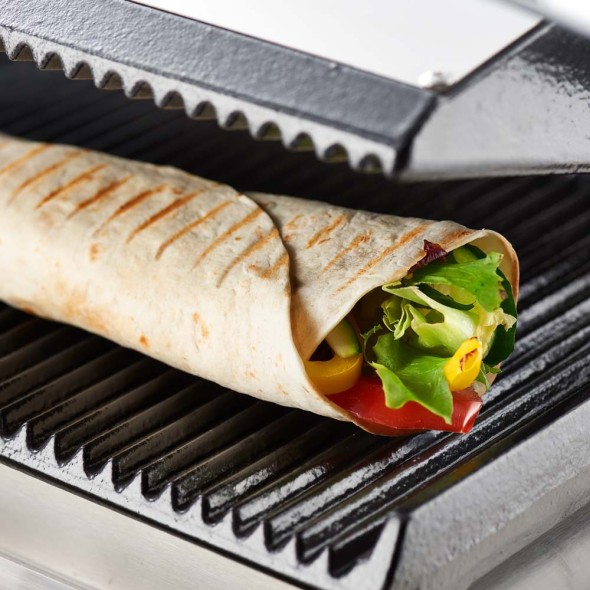 Kontakt grill podwójny ryflowany, P 3.6 kW Stalgast 742028