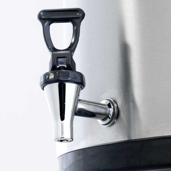 Termos stalowy z kranem, Stalgast 25 l, Ø 330