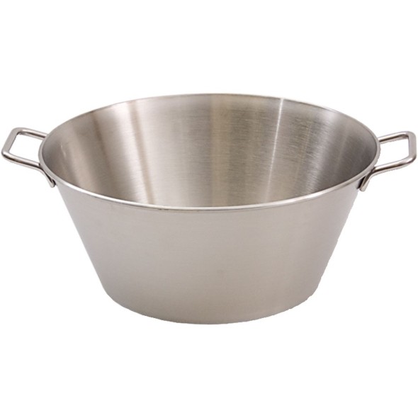 Wanna, miska stalowa z uchwytami, Stalgast Ø 400 mm, 14,5 l