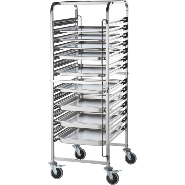 Wózek transportowy ze stali nierdzewnej, 14x GN 2/1, Stalgast