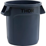 Pojemnik uniwersalny na odpadki, Thor, szary, 38 l, Ø468x(H)440 mm