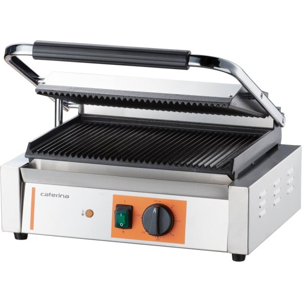 kontakt grill, Panini, ryflowany, Caterina, P 2.2 kW Stalgast 742038
