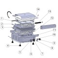 kontakt grill ryflowany, PK 2745, P 3 kW, U 230 V  Potis Stalgast  777645