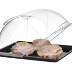 Witrynka Roll-Top HENDI GN 1/2 – Czarny Poliwęglan, 325x265x(H)195mm