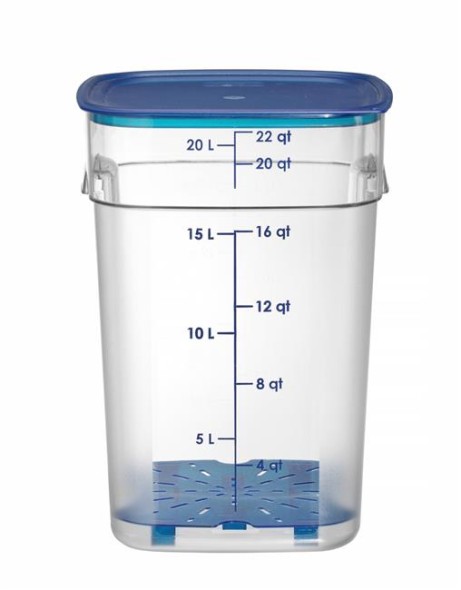 Pojemnik na żywność CamSquares Fresh Pro, Cambro, 22,8L, transparentny, 289x289x(H)401mm Wariant podstawowy