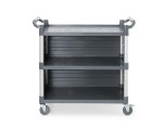 Wózek kelnerski 3-półkowy z polipropylenu, AmerBox,  boczne panele, 1010x500x(H)960 