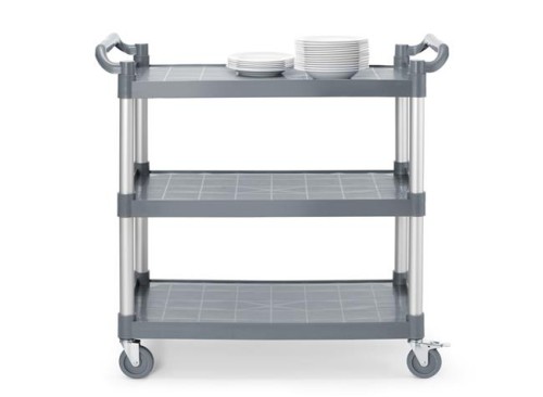 Wózek kelnerski 3-półkowy z polipropylenu, duży, AmerBox, 1010x500x(H)960mm 816264