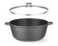 Garnek z powłoką nieprzywierającą, HENDI, 7L, czarny, 367x290x(H)122mm, 611029