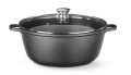 Garnek z powłoką nieprzywierającą, HENDI, 7L, czarny, 367x290x(H)122mm, 611029