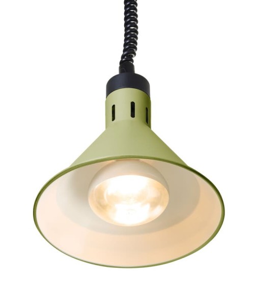 Lampa do podgrzewania potraw wisząca, stożkowa, HENDI, zielony, 230V/250W, ⌀275x(H)250mm 273920