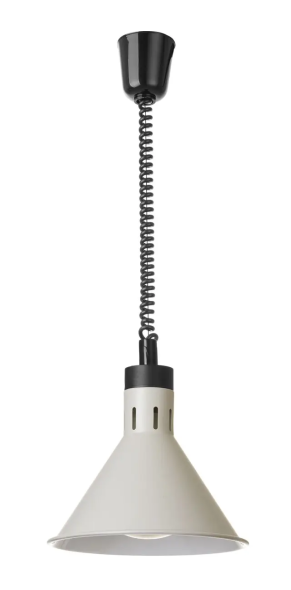 Lampa do podgrzewania potraw wisząca, stożkowa, HENDI, biały, 230V/250W, ⌀275x(H)250mm 273937