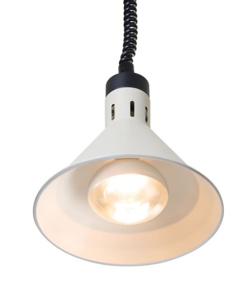 Lampa do podgrzewania potraw wisząca, stożkowa, HENDI, biały, 230V/250W, ⌀275x(H)250mm 273937