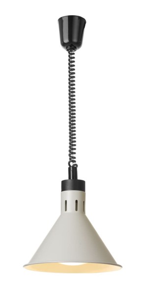 Lampa do podgrzewania potraw wisząca, stożkowa, HENDI, biały, 230V/250W, ⌀275x(H)250mm 273937