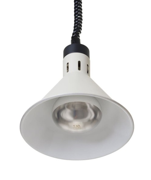Lampa do podgrzewania potraw wisząca, stożkowa, HENDI, biały, 230V/250W, ⌀275x(H)250mm 273937