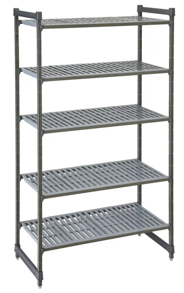 Regał magazynowy CAMBRO Camshelving® basics plus z kompozytu z 4 wentylowanymi półkami 915x460x(H)1830 CBU183672V4