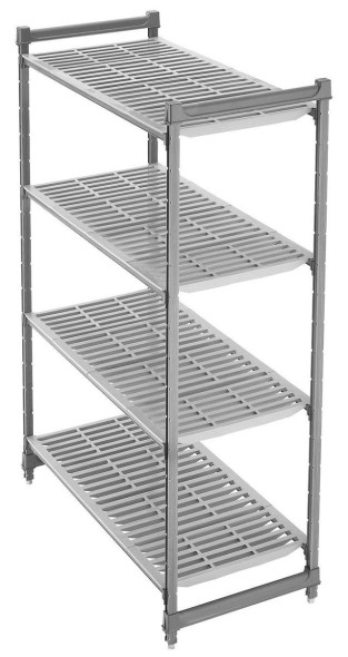 Regał magazynowy CAMBRO Camshelving® basics plus z kompozytu z 4 wentylowanymi półkami 915x460x(H)1830 CBU183672V4
